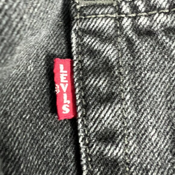 Levi's Jeans Women's 27x27* Big E Wedgie Straight Black Distressed Denim Tag 26 - Picture 10 of 16